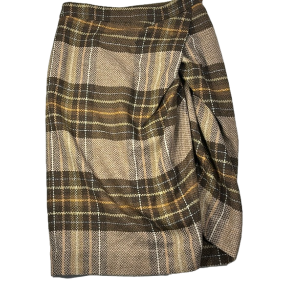 Anthropologie Dresses & Skirts - Anthropologie Brown Plaid Pencil Skirt